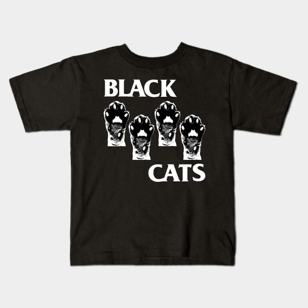 Black Cats - Black Flag parody Kids T-Shirt by Vortexspace